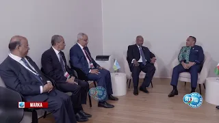 Le Président de la République s’entretient avec son homologue malgache au Sommet de l’Espace à Paris