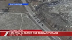 1 dead in crash near Kiowa, Highway 86 closed