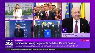 Băsescu on the leaders who negotiated with AUR: "They go hat in hand and say: 'Uncle Simion, plea...