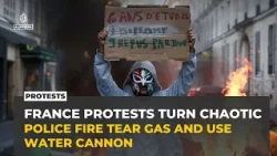 France protests turn chaotic in Paris as police fire tear gas and use water cannons