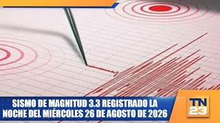 3.3 Magnitude Earthquake Recorded on the Night of Wednesday, August 26, 2026