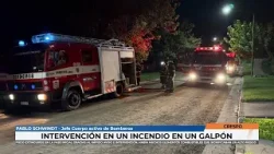 Pablo Schwindt   Bomberos intervinieron en un incendio en un galpón