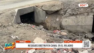 Trujillo: Waste clogs canal in El Milagro