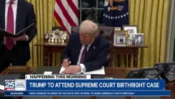 Президент Трамп сегодня примет участие в слушаниях в Верховном суде по своему ходатайству об огра...