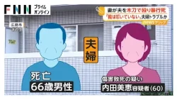 夫を木刀で殴り“暴行死” 60歳妻を傷害致死の疑いで逮捕 「背中たたいたが胸はたたいていない」夫婦間でトラブルか 広島市（2026年10月29日）