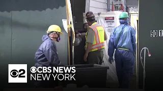 Demolition underway of Queens home destroyed by flooding