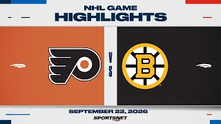 NHL Pre-Season Highlights | Flyers vs. Bruins - September 22, 2026