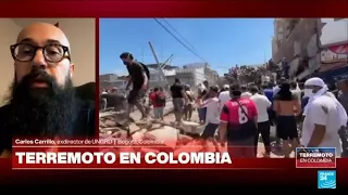 ¿Cómo ha sido la respuesta del Gobierno ante el terremoto en Colombia? • FRANCE 24 Español