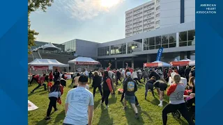 Spokane gathering for Heart & Stroke Walk on Saturday morning
