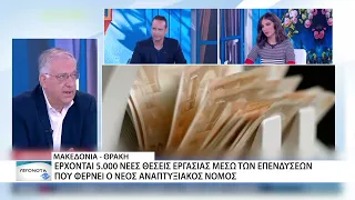 5.000 νέες θέσεις εργασίας στη Μακεδονία και τη Θράκη μέσω του Αναπτυξιακού Νόμου