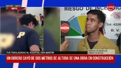 Un obrero cayo de dos metros de altura de una obra en construcción - 05/01/2026 Un obrero cayo de dos metros de altura de una obra en construcción - 05/01/2026