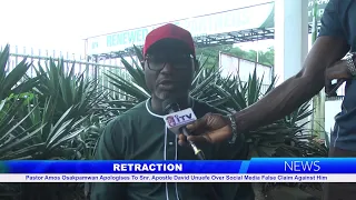 Pastor Amos Osakpamwan Apologises To Snr. Ap. David Unuefe Over Social Media False Claim Against Him