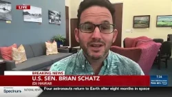 U.S. Senator Brian Schatz discusses disaster declarations for Hawaii