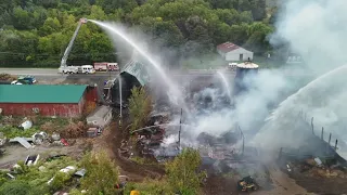 Cambria barn fire destroys 6 buildings
