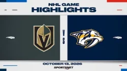 NHL Highlights | Golden Knights vs. Predators - October 13, 2026