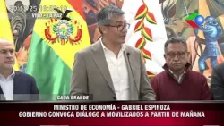 MINISTRO DE PRESIDENCIA -  CONVOCA A DIÁLOGO A DIRIGENCIA DE LA COB