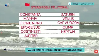 Stirile Kanal D - Valuri mari pe litoral! Unde este steag rosu? | Editie de pranz
