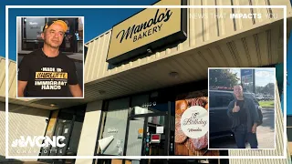 Manolo's Bakery owner confronts former Border Patrol commander Gregory Bovino