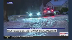 Slick roads create travel problems in Forsyth County