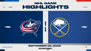 NHL Pre-Season Highlights | Blue Jackets vs. Sabres - September 22, 2026