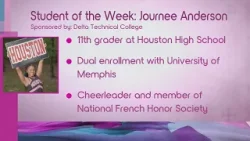 Journee Anderson named Live at 9 Student of the Week