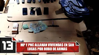Public Ministry and PNC raid homes in San Lucas over weapons theft