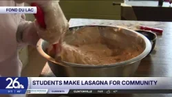 North Fond du Lac High School makes lasagna to benefit a good cause