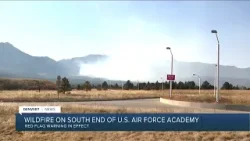 Wildfire burning near the Air Force Academy