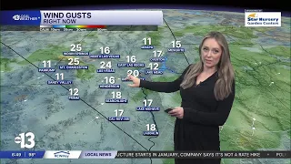 Gusty winds and milder weather in store for Las Vegas