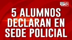 5 alumnos declaran en la sede policial: continúan las pericias en la escuela 5 alumnos declaran en la sede policial: continúan las pericias en la escuela