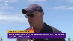 Rescate en arroyo San Carlos: un hombre cayó al agua y fue reanimado por guardavidas