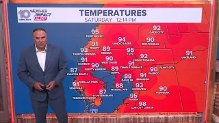 10 Tampa Bay Weather: Saturday midday forecast | Aug. 15, 2026