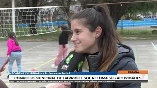 Paraná - Complejo Municipal de Barrio El Sol retoma sus actividades