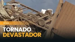 Un tornado impresionante siembra el caos en Sicilia