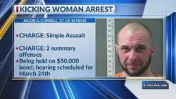 Police: Athens man arrested after kicking woman in stomach