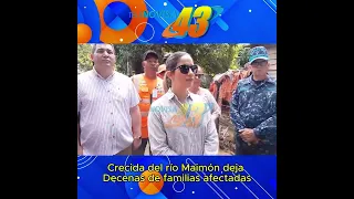 Autoridades responden a desastre por desbordamiento del río Maimón