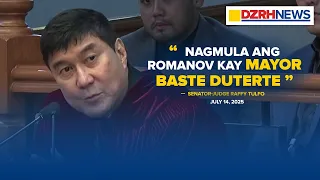 Unang nagbanggit ng Romanov, si Baste Duterte – Tulfo