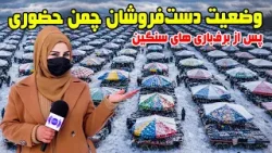 وضعیت دستفروشان چمن حضوری پس از برف‌های سنگین کابل، گزارش فرشته عظیمی