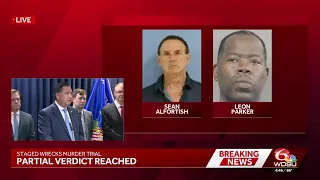 Federal prosecutors hold news conference after hung jury in Staged Wrecks trial