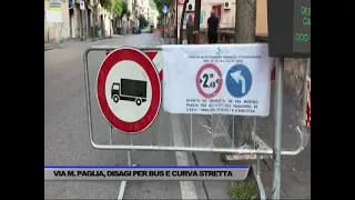 CHAOS AND DISRUPTION ON VIA MARINO PAGLIA, BUSES STRUGGLING AND TIGHT CURVE - NEWS REPORT FROM 08...