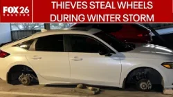 Thieves steal wheels during winter storm