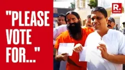 Yog Guru Baba Ramdev and Balkrishna Casts Vote in Haridwar | Lok Sabha Elections 2024