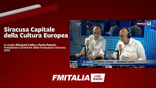 Siracusa Capitale della Cultura Europea. In studio Giovanni Cafeo e Paolo Patanè