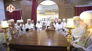 قداسة البابا تواضروس يدشن مذبح القديس يوسف النجار وأثناسيوس الرسولي من كنيسة العذراء بالفشن بني سويف