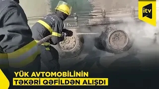 Masallıda yük avtomobilinin yanmasının qarşısı alındı