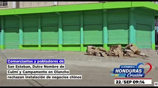 ¡No quieren más competencia china! Comerciantes de Olancho expresan su rechazo