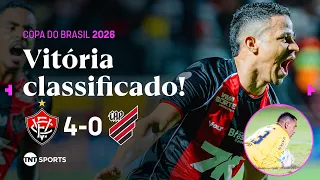 MARINHO CRAVA, VITÓRIA DÁ SHOW E AVANÇA NA COPA DO BRASIL! VITÓRIA 4X0 ATHLETICO