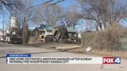 Large fire in northeast Kansas City leaves firefighter hurt, homes damaged