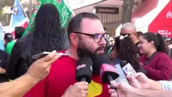 Paro de trabajdores y manifestación en Paysandú.