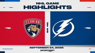 NHL Pre-Season Highlights | Panthers vs. Lightning - September 24, 2026